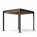 Aluminiowa pergola ogrodowa antracytowa z regulowanym dachem lamelowym 300 x 300 x 230 cm